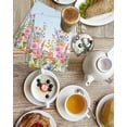 thumbnail image 4 of Pink Flowers Kitchen Dish Towels for Drying Dishes Set of 2, Spring Floral Daisy Pastoral Botanical Sky Blue Waffle Weave Microfiber Hand Tea Bathroom Towels Quick Dry & Absorbent Towel 15.7x23.6, 4 of 7