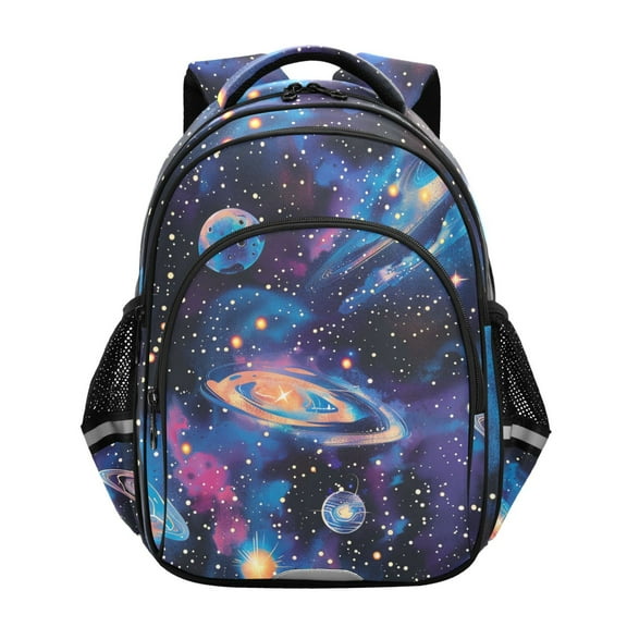 ALAZA Glittering Galaxy Space School Backpack Elementary Bag Bookbag Travel Rucksack