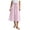 Pink, variant on Women's High Waisted Drawstring Button‑Front Slit Pocket Midi Skirt Loose Linen‑Look Long Skirt for Boho Casual Spring Summer Vacation Daily Commuter Wear