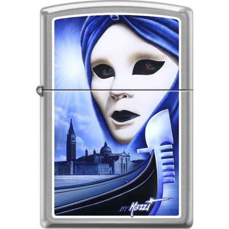 Mazzi - Alien Brushed Chrome Zippo Lighter