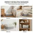 thumbnail image 3 of HLAOLA 4-Pack Cotton Rope Storage Baskets, Rectangle Baskets with Handles, Nursery & Bathroom Organizer, 3 of 6