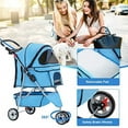 thumbnail image 4 of Bestpet 3 Wheel Collapsible Pet Stroller, Blue, 4 of 7