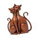 thumbnail image 3 of Figuras de pareja de gatos, esculturas de gatos, centros de mesa, estatuas modernas de animales madera, 3 of 9