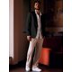 thumbnail image 5 of Blazer MAGE MALE de un botón, corte slim, liviano, negro, 5 of 8