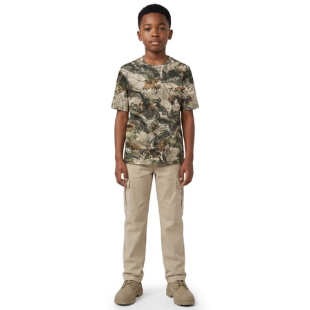 Mossy Oak Youth Hunting Camo Short Sleeve T-Shirt size XS-X
