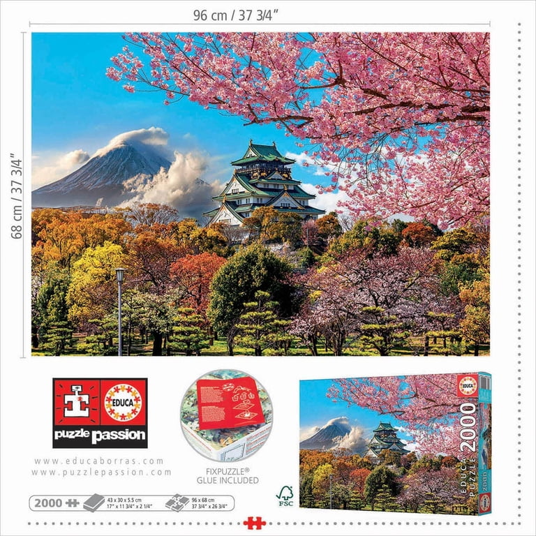 2000 Piece Osaka Castle, Japan Jigsaw Puzzle by Educa Borras