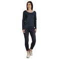 thumbnail image 2 of Inkmeso T-Shirt en Coton à Manches Longues Style de Rue Col Rond pour Femmes, 2 of 7