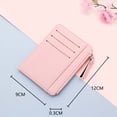 thumbnail image 2 of Fashion Slim Coin Purse Student Korean Version Cash Holder Driver License Cover Bank Card Case Mini Card Holder ID Card Holders Zipper Wallet PINK, 2 of 8
