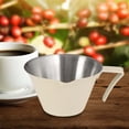 thumbnail image 2 of Taza medidora de Espresso de 100ml con asa, jarra de café de acero inoxidable, taza de verter fácil de limpiar, taza medidora de Espresso para regalo Blanco BLESIY taza de café, 2 of 8