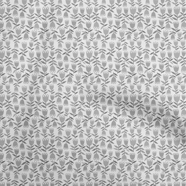 oneOone Rayon Gray Fabric Asian Batik Floral Fabric For Sewing Printed Craft Fabric By The Yard 56 Inch Wide