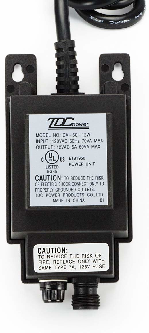 Aquascape AQS98486 Manual Quick-Connect Low-voltage Transformer, 60-watt 12 Volt
