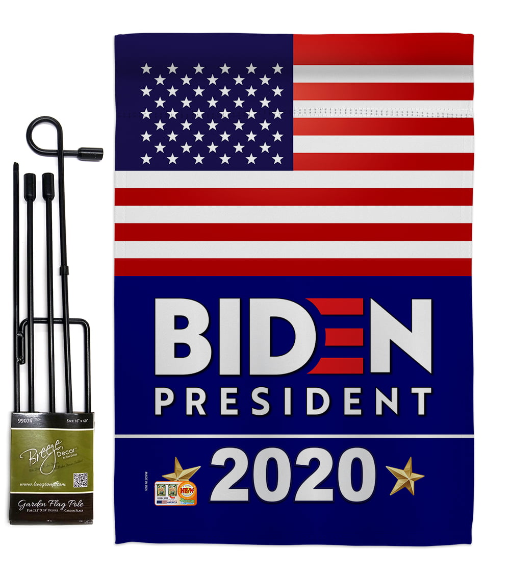 Univeins Biden Harris 2020 President Garden Flag,Double Sided Premium Fabric,Outdoor Decoration Banner for Yard Lawn 12 X 18 Inch