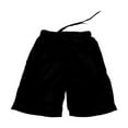 thumbnail image 4 of MIXUE Shorts For Women Summer Solid Color Elastic High Waist Drawstring With Pockets Casual Shorts Sportswear,Black,S, 4 of 5