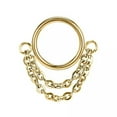thumbnail image 6 of QQTDFG 16G Stainless Steel Nose Rings Opal Hoop Septum Piercings Chain Helix Earrings-Style 6, 6 of 9
