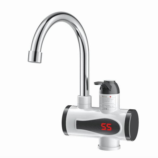 Instant Hot Water Faucet 3-Second Fast Heating Tap for Kitchen and Bathroom With Digital Temperature Display
