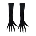thumbnail image 1 of Guantes de pata para disfraz de Halloween, disfraz de cosplay portátil para actuaciones en el escenario del club. uña negra, 1 of 9