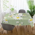 thumbnail image 5 of SKYSONIC Outdoor & Indoor Rectangle Tablecloth,Beautiful Little Daisies Dinner Table Cover for Patio, Picnic, Holiday Party 60x60In, 5 of 7
