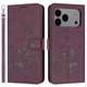 thumbnail image 1 of For iPhone 17 Pro Max Wallet Case Cats Imprint Leather Phone Cover with Strap - Beige, 1 of 5