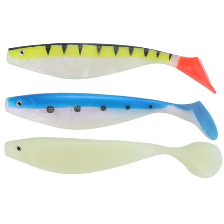 Artificial Fish Shape Bait TTail Bait Lifelike Soft Lure Fake Fishing Luminous Swimbait