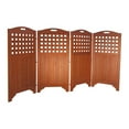 thumbnail image 1 of VIFAH Malibu 46 Inch H x 95 Inch W Outdoor Wood Privacy Screen w/ 4 Panels, 1 of 7