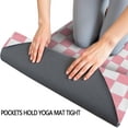 thumbnail image 3 of Pink and White Checkerboard Pattern Hot Yoga Mat Towel Non Slip for Hot Yoga - Quick-Drying Yoga Mat Cover with 4 Corner Pockets with Travel Bag - Hot Yoga Towel Non Slip 74"x26", 3 of 6