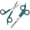 Green 2 in 1, variant on Professional Dog and Cat Grooming Scissors, Pet Grooming Shears, Sharp Stainless Steel Blade With Round Tips - Safety Fur Trimming for Dogs, Cats (Set of 2)