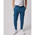 thumbnail image 2 of Real Essentials 3 Pack: Boys' Cotton Fleece Cargo Joggers Athletic Sweatpants - Kids Casual Sports Pants Pockets (Ages 6-16), 2 of 6