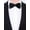 Black, variant on Men's Custom Pre-Tied Sateen Bow Tie Black Bow Tie For Him, Perfect for Wedding, Prom and Black Tie Events