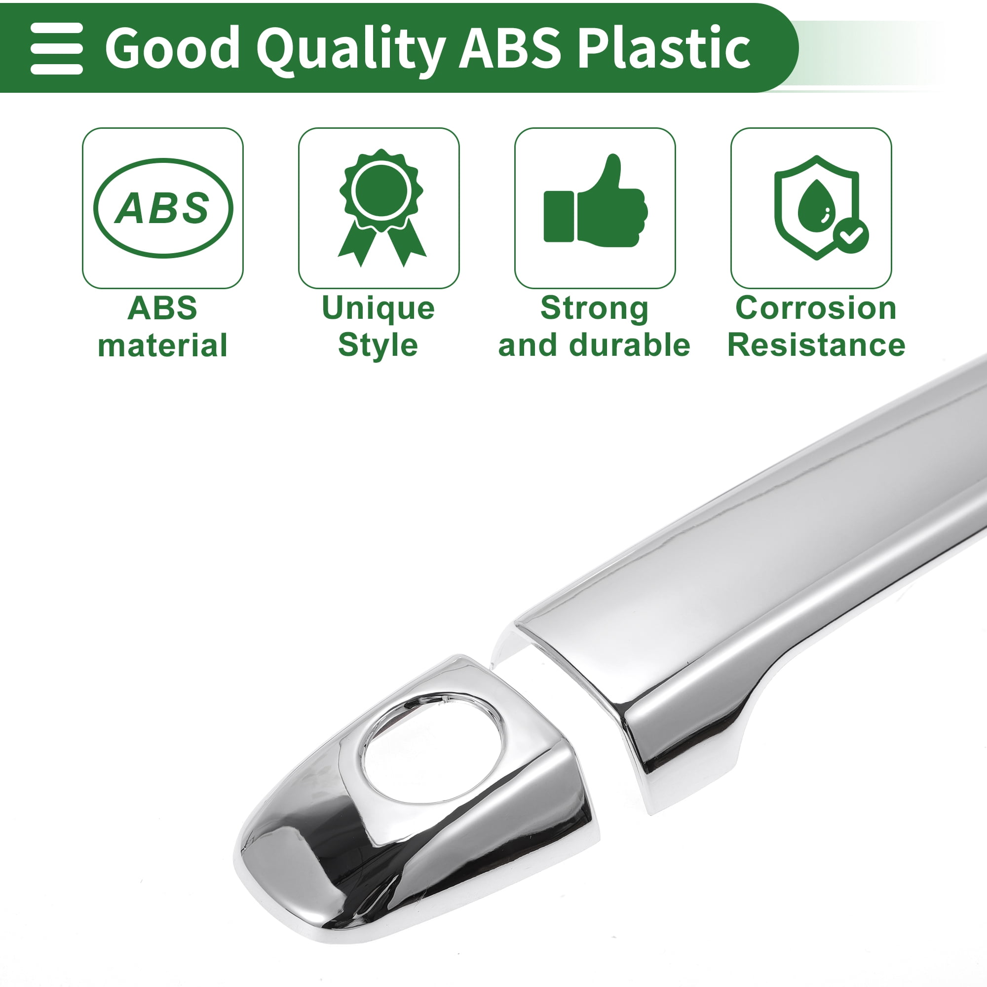 Unique Bargains Car Door Handle Cover Trim for Subaru Outback MK5 2012-2019 Silver Tone