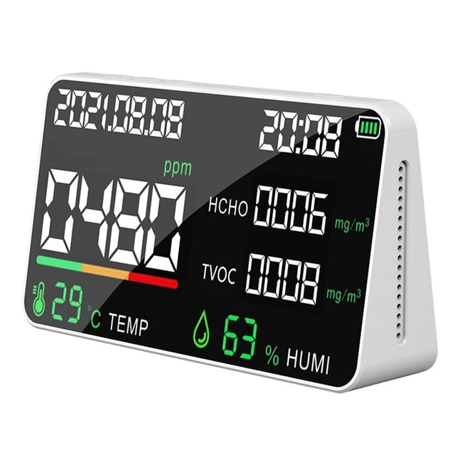 Yuarrent Detector de del aire, temperatura de la sala de estar, medidor de humedad, probador, termómetro de escritorio, higrómetro, dispositivo Electrodomésticos No.02 Yuarrent HA011095-02B