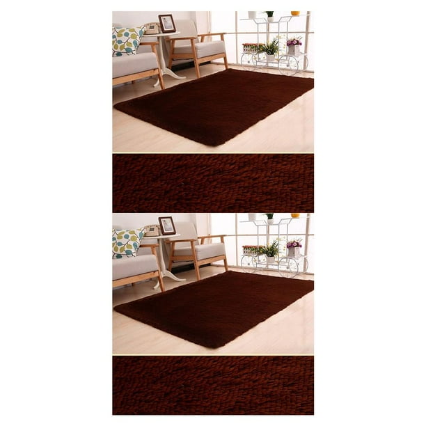 Yuarrent Tapete decorativo de felpa para puerta, alfombra rectangular de Color sólido de estilo moderno para pasillo, sala de estar, apartamento, Type1 NO1 Yuarrent CBP039131