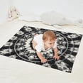 thumbnail image 2 of Black White Tie Dye Mandala Pattern Blanket,Comfortable Soft Lamb Wool Throw Blanket,All Season,Warm Lightweight Blankets for Sofa Bed Couch Living Room Chair,30"x40", 2 of 4
