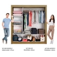 thumbnail image 4 of Ropero Closet Madesa Mônaco 3 Puertas Corredizas 2 con Espejos Marrón/Negro, 4 of 5