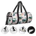 thumbnail image 5 of Xecao Hawaii Palms print Round Travel Duffel Bag is a foldable gym bag with an inner pocket, perfect for travel sports, 5 of 8