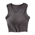 thumbnail image 3 of Aboser Womens Workout Tank Top with Built in Bra Slimming U Neck Yoga Shirt Athletic Gym Tank Tops for Women Layering Tanks Stretch Casual Sleeveless Basic Tees, 3 of 7