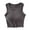 Dark Gray, variant on Women's High Waist Tummy Control Underwear Solid Color Side Split Comfortable Chest Cushion Slim Fit Shapewear