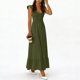 thumbnail image 4 of Vestido Casual Tops para las Mujeres Casual Cómodo sin Mangas Cuello en V Plegado Vestido Sólido, 4 of 7