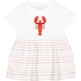 thumbnail image 3 of Inktastic Lobster Distressed Ocean Creature Girls Baby Dress, 3 of 5