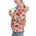 thumbnail image 2 of Daiia Tomatoes Pattern Women's Fashion Hoodies & Sweatshirts with Kangaroo Pocket Hooded Sweatshirt with Eye-catching Drawstrings-Small, 2 of 7