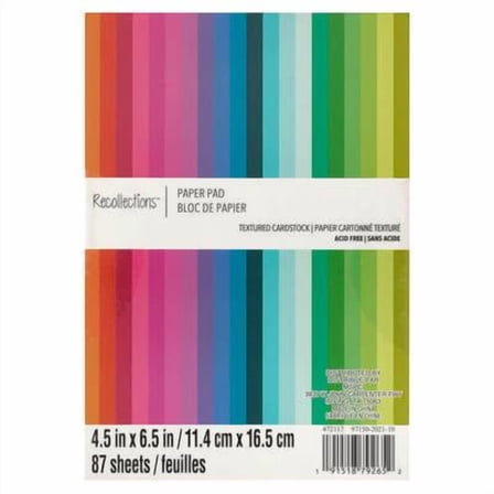 12 Pack: Jewel Colors Textured Paper Pad by Recollections - 4.5" x 6.5"