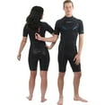 thumbnail image 3 of Phantom Aquatics Men's Superior Flex Neoprene Wetsuit Short Sleeve Shorty Scuba Snorkeling Surf Suit - BKYL - MD, 3 of 3