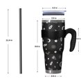 thumbnail image 4 of 40oz Tumbler,Occult Halloween Pattern Insulated Tumblers with Removable Handle,Stainless Steel Double Vacuum Coffee Tumbler Cup with Straw for Home,Office,Travel,Party, 4 of 5