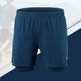 thumbnail image 2 of Reayehane Shorts de Course d'Entraînement Actif pour Hommes 2 en 1 (Bleu), 2 of 5