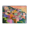 thumbnail image 5 of Yayeee Area Rugs for Living Room 6.7'x4.8' Non Slip Washable Bedroom Floor Carpet, Purple Cityscape Painting, 5 of 5