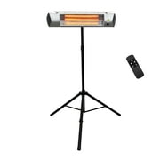 Kenmore Carbon Infrared 1500W Electric Patio Heater with Tripod and Remote, KH-7E01-SSTP, Silver
