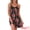 Black Floral, variant on Women's V-neck Chemise Soft Lingerie Nightshirts Pajama Dress 2XL Leopard