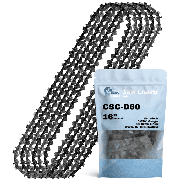 6-Pack 16-Inch Chainsaw Chain Replacement for Echo CS-451 - D60 (16", 3/8", .050", 60 Drive Links)