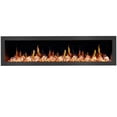 thumbnail image 2 of Litedeer Latitude II 78" Electric Fireplace With Crystals - Black, 2 of 5