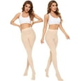 thumbnail image 2 of HSHDLDF Women's 80 Denier Tights Soft Opaque Solid Color Footed Pantyhose, 2 of 6