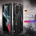 thumbnail image 5 of ELEHOLD for Samsung Galaxy S22 Ultra Rugged Metal Case,MIlitary Grade Drop Protection,Aluminium Alloy Back Cover Shockproof Case with 4-Corner Protection Screw Fixation for Samsung S22 Ultra,Black, 5 of 11